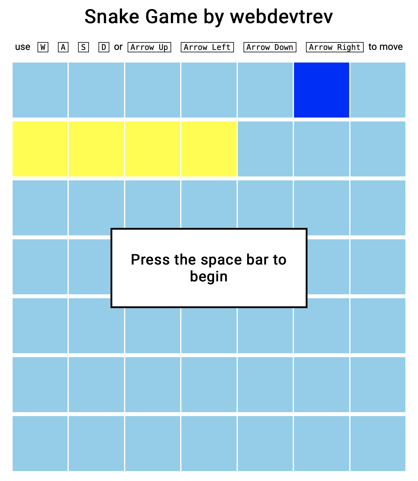 Snake Game screenshot